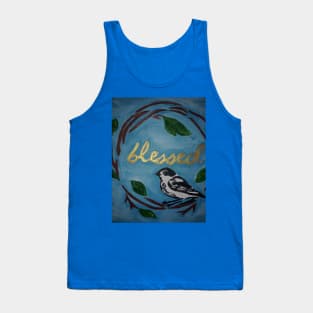 Blessed Black Phoebe Bird Tank Top